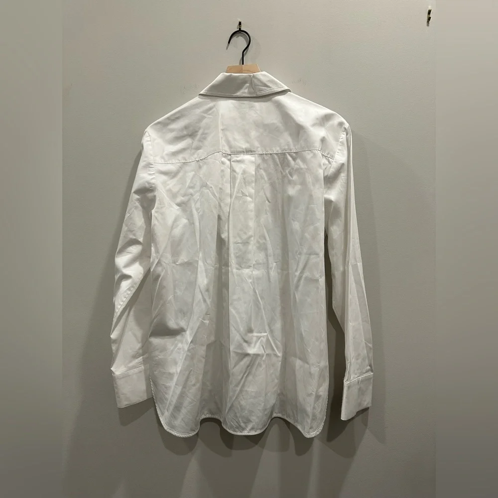 NEW Tibi Front Zip Tech Poplin Shirt (size M) - Picture 9 of 10